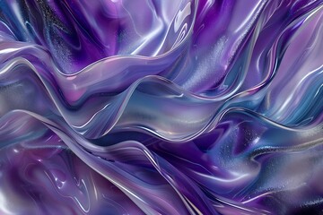 Obraz premium Seamless blend of purples blues and silver in an ethereal fluid art pattern