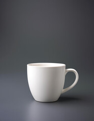 Fototapeta premium white cup on black