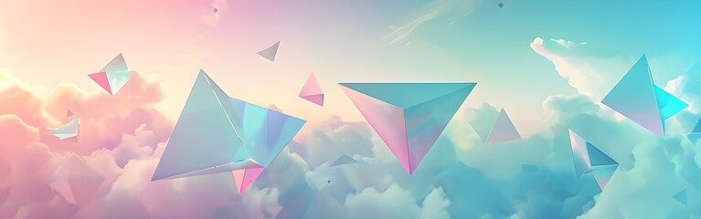 Luminous Fragments Geometric abstract background wallpaper