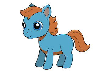 Baby Horse vector art illustration