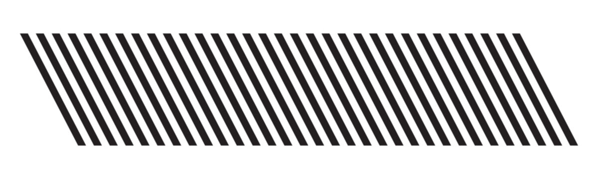 Digital rows of slanted black lines on transparent background. Vector illustration.