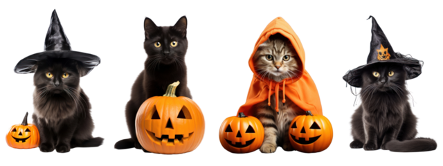 Halloween costume pet  png cut out element set