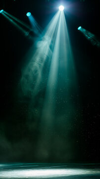 A wedding dress with a blue light behind it
