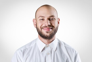 Obraz premium Portrait of happy young man posing