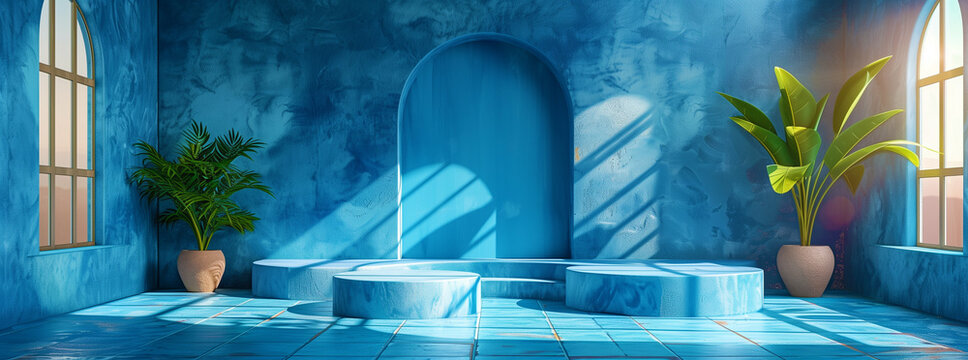 Sous le soleil d'été, la piscine bleue scintille, offrant une évasion rafraîchissante et un loisir agréable pour se détendre et s'amuser.