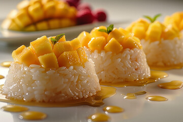 LUXE MANGO STICKY RICE: Gourmet Sticky Rice with Coconut Flair