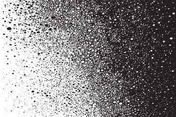 Rough Black Grunge Texture on White Background - Vector Illustration with Dirty Effect