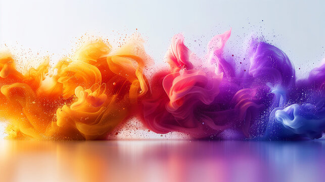 Un tourbillon de fum&eacute;e color&eacute;e, bleu et mauve, danse en courbes fluides et lumineuses sur un arri&egrave;re-plan noir. L'art du mouvement et des flammes se m&ecirc;le &agrave; une texture fractale lisse.