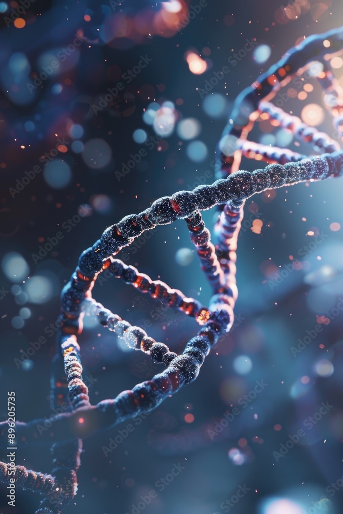 Aufkleber A microscopic view of a double helix DNA structure