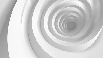Fototapeta premium A white spiral with a hole in the middle