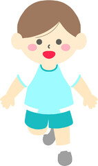 체육복 달리기 어린이 일러스트