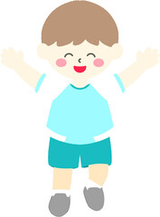 체육복 달리기 어린이 일러스트