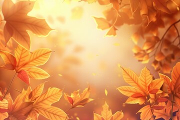 Aerial view of leaves floating in mid-air