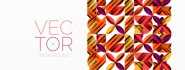 Circles and round shapes geometric minimal background