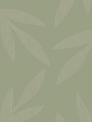 Sketched leaves pattern on a neutral green background