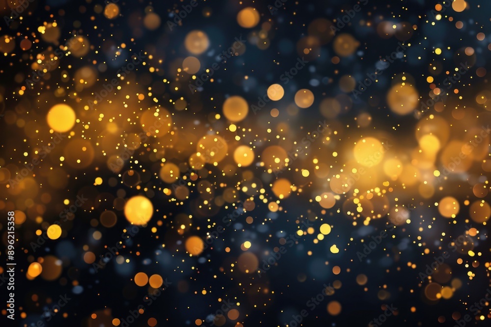 Aufkleber A blurred image of a black and gold background suitable for use in designs, presentations or as a texture