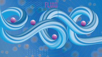 Creative poster design with 3d Fluid colorful gradient textured style background design Template.