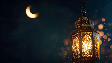 Obraz premium Golden Ramadan Lantern