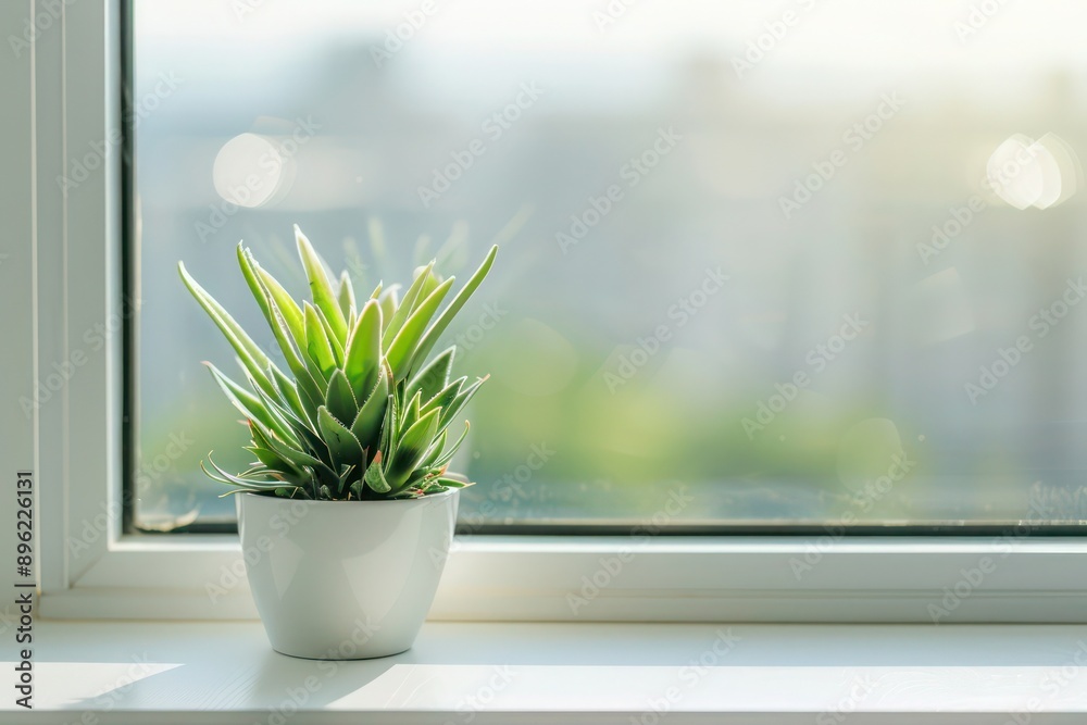 Poster plant in a window