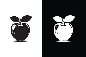 Apple Icon silhouette white background. Apple icon. Apple vector icon. apple symbols for your web design