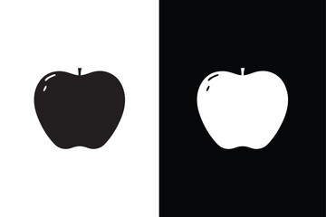 Apple Icon silhouette white Design. Apple icon. Apple vector icon. apple symbols for your design.