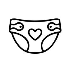 Windel mit Herz Symbol