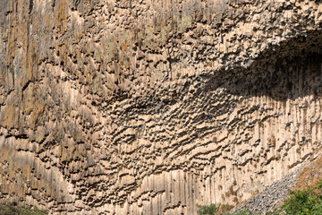 Mountain stones background Symphony of the Stones in in the area of the village of Garni in Armenia