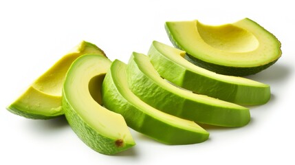 Fresh avocado on a white background