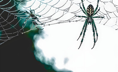 spider and web background for halloween design
