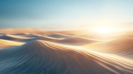 Closeup Silhouette image of sand dunes in the desert at sunset.