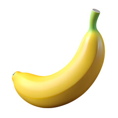Cartoon banana fruit illustration isolated on the transparent background
