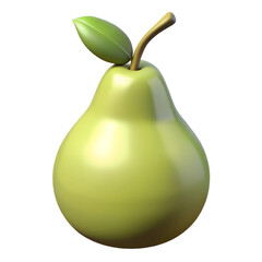 Cartoon pear fruit illustration isolated on the transparent background