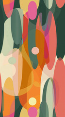 Illustration inspired by 1960s wallpaper_4. Aspect ratio 9_16