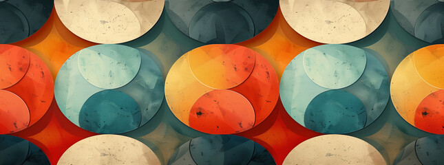 Illustration inspired by 1960s wallpaper_4.  Aspect ratio 65_24