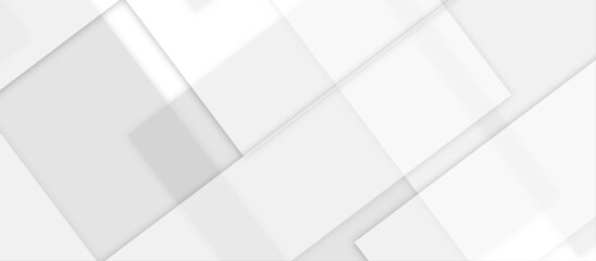 Vector Modern white and gray technology concept diamond triangle geometric line background. modern white and grey gradient color geometric backdrop design cube pattern background for website banner.