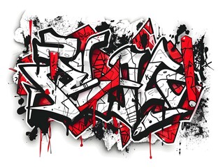 Vibrant Graffiti inspired Streetwear Design with Stylish Abstract Shapes and Bold Contrasting Colors