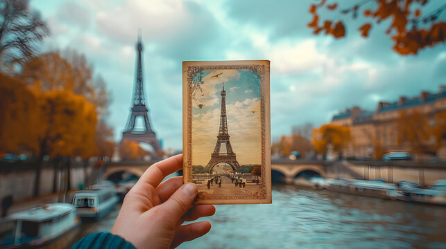 hand holding a postcard