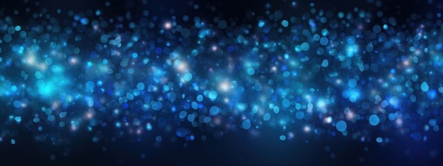 Mystical Sapphire Scene: Bokeh Background of Royal Blue Sparkle with Crystal Droplets
