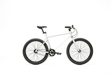 Fototapeta premium White Bicycle on White Background