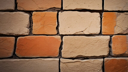 Obraz premium red brick wall texture grunge background, city streets view, copy space