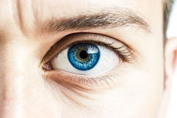 Obraz premium Close up of a blue eye