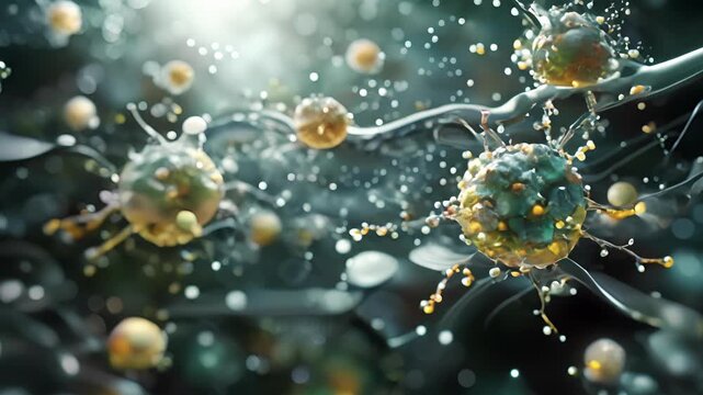 A network of dendritic cells working together to detect and present antigens.
