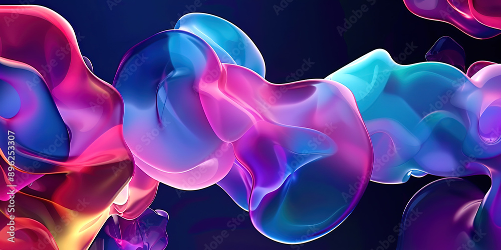 Poster Abstract background with waves