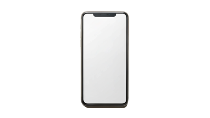 Blank Smartphone Screen for Custom Design Ideal for Mockups, Presentations, and App Prototypes. Cutout PNG file
