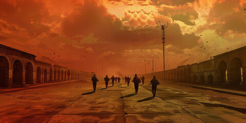 Empty Quarters: A silent parade ground, where once stood proud soldiers, now only echoes remain