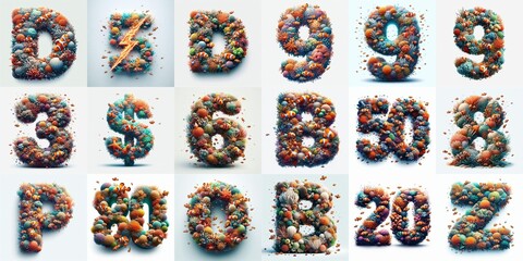 Naklejka premium Underwater corals Lettering Typeface. AI generated illustration