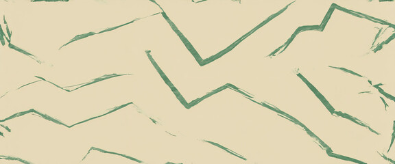 Abstract green pattern on a beige background