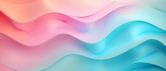 Obraz premium Abstract wavy background with pink and blue gradient.