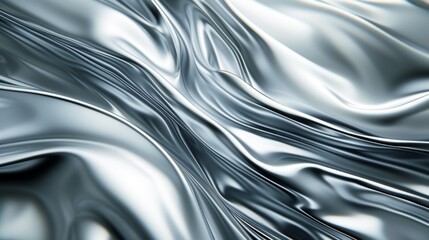 Flowing silver waves, creating a modern and sophisticated look