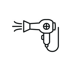 Hair dryer icon features clean lines and elegance, enhancing any digital concept.